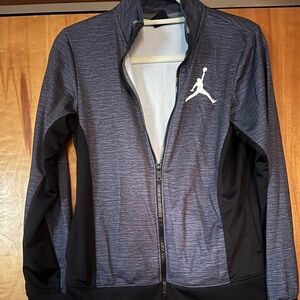 Jordan Women's Black and Dark Gray Bomber Jacket